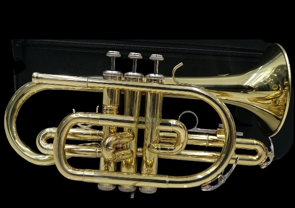 B♭ Cornet – Professional Brass Wind Instrument with Mouthpiece & Case